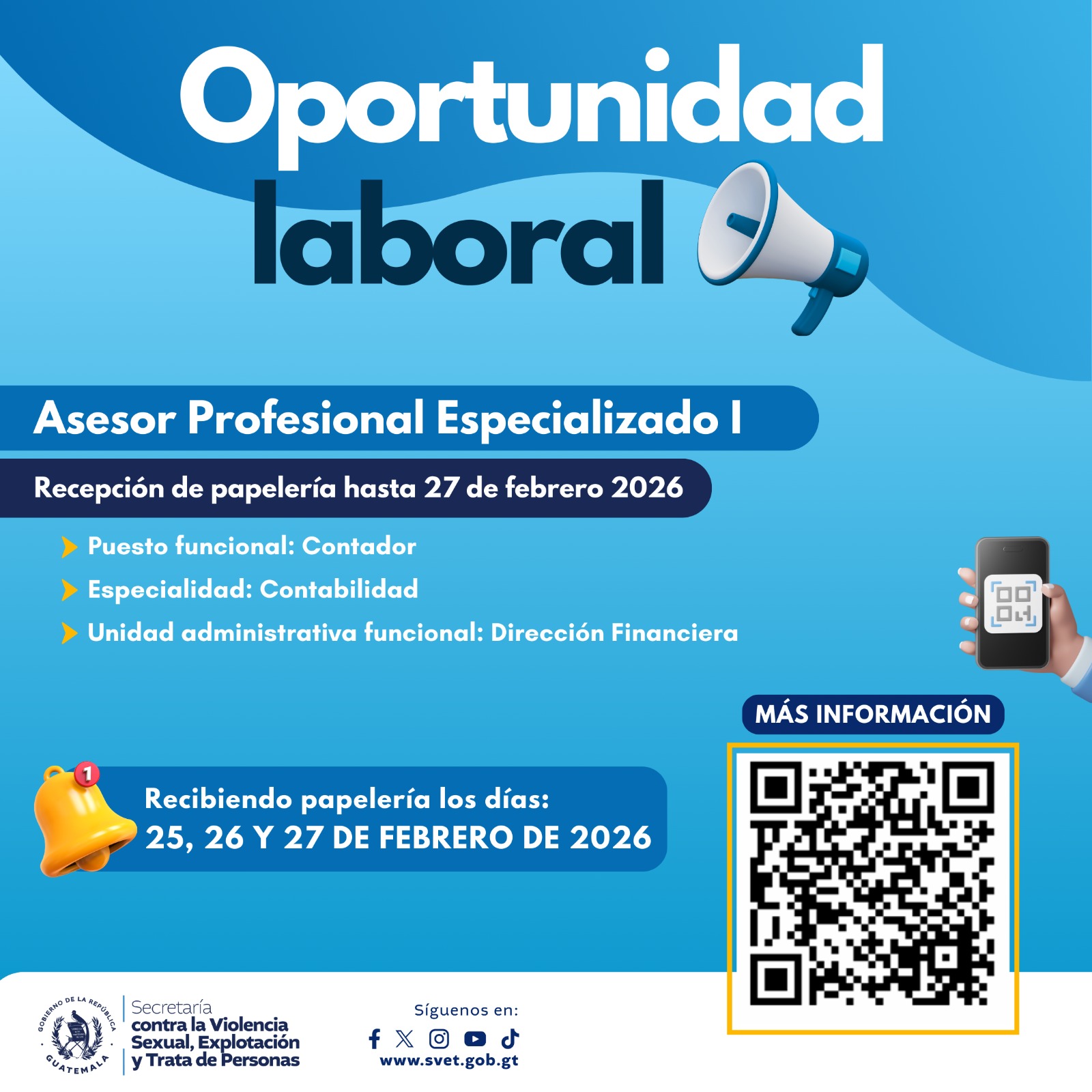 Oportunidad Laboral SVET - Contador